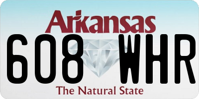 AR license plate 608WHR