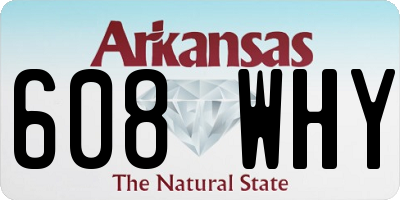AR license plate 608WHY