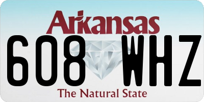AR license plate 608WHZ