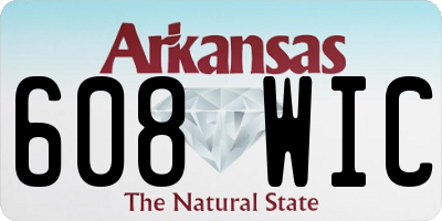 AR license plate 608WIC