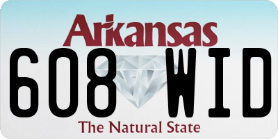 AR license plate 608WID