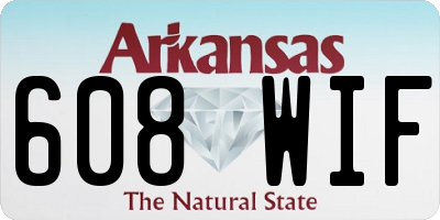 AR license plate 608WIF