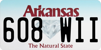 AR license plate 608WII