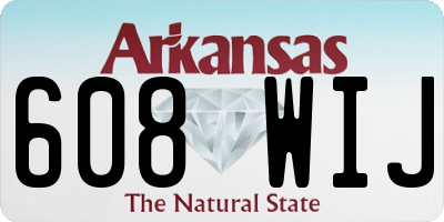 AR license plate 608WIJ