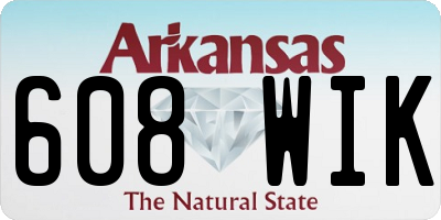 AR license plate 608WIK