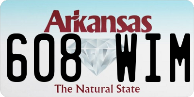 AR license plate 608WIM