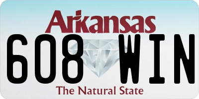 AR license plate 608WIN