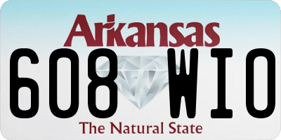 AR license plate 608WIO