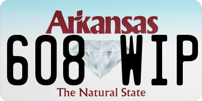 AR license plate 608WIP