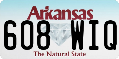 AR license plate 608WIQ