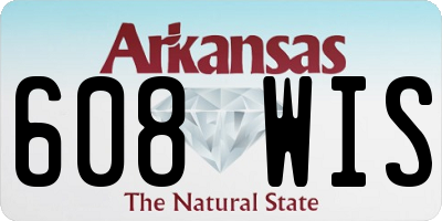 AR license plate 608WIS