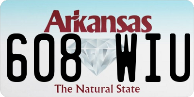 AR license plate 608WIU
