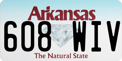 AR license plate 608WIV