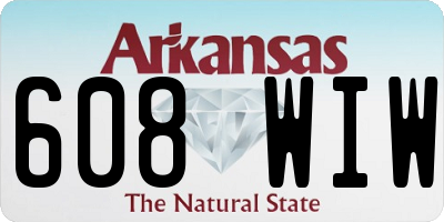 AR license plate 608WIW