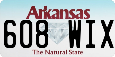 AR license plate 608WIX
