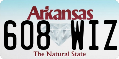AR license plate 608WIZ