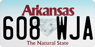 AR license plate 608WJA