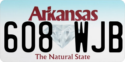 AR license plate 608WJB