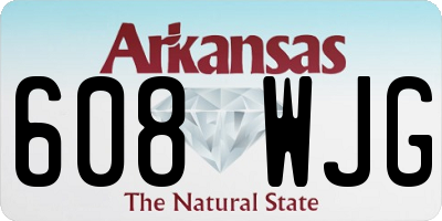 AR license plate 608WJG