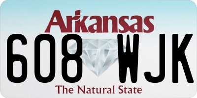 AR license plate 608WJK