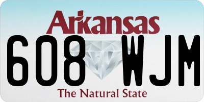 AR license plate 608WJM