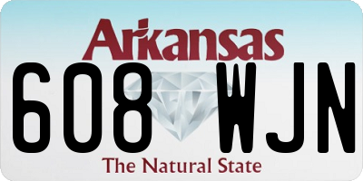 AR license plate 608WJN
