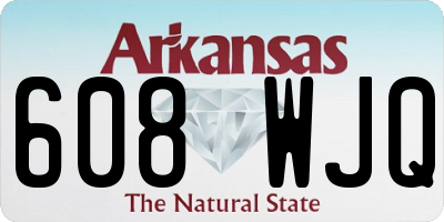 AR license plate 608WJQ