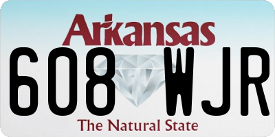 AR license plate 608WJR