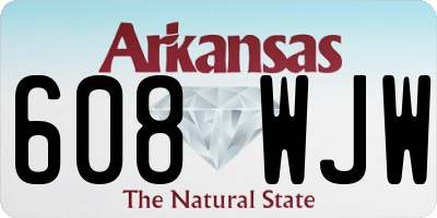 AR license plate 608WJW