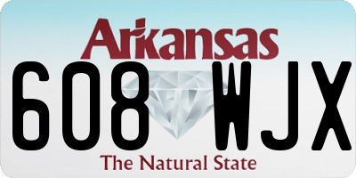 AR license plate 608WJX