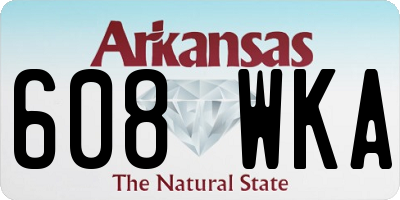 AR license plate 608WKA