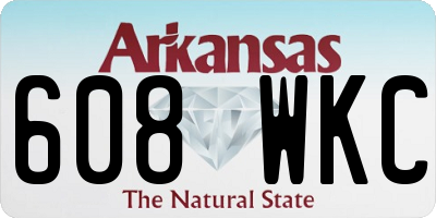 AR license plate 608WKC