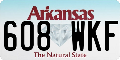 AR license plate 608WKF