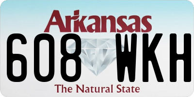 AR license plate 608WKH