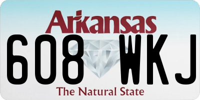 AR license plate 608WKJ