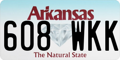 AR license plate 608WKK