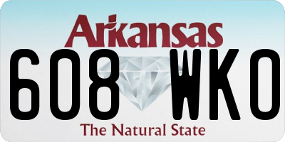 AR license plate 608WKO