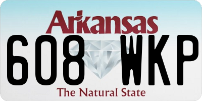 AR license plate 608WKP