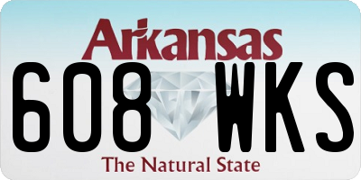 AR license plate 608WKS