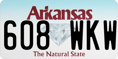 AR license plate 608WKW