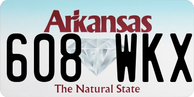 AR license plate 608WKX