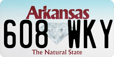AR license plate 608WKY
