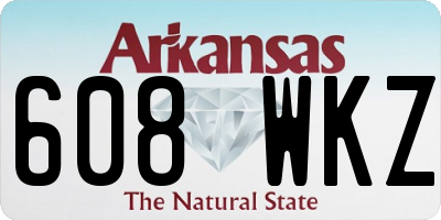 AR license plate 608WKZ