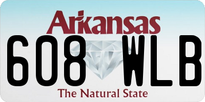 AR license plate 608WLB