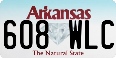 AR license plate 608WLC