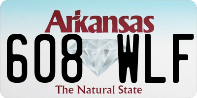 AR license plate 608WLF