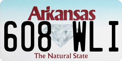 AR license plate 608WLI