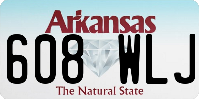 AR license plate 608WLJ