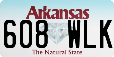 AR license plate 608WLK