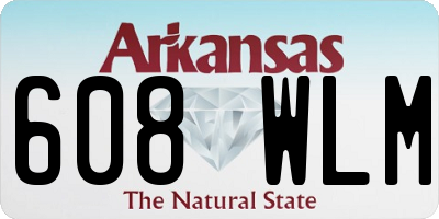 AR license plate 608WLM